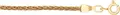 SOKOLOV 988410450 Men's Gold-Plated 925 Sterling Silver Chain, Kolos Weave, 0.45 mm Diameter, 50 cm Length, Gold-Plated Silver Necklace for Men