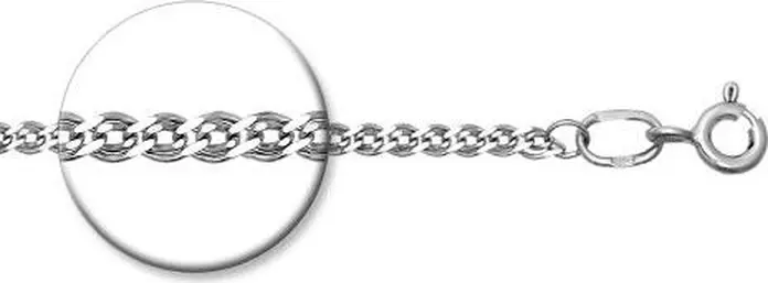 Sokolov 968060402 Women's 925 Sterling Silver Chain, Nonna Weave, Spring Ring Clasp, 50 cm, 3.55g