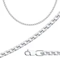 SOKOLOV Triple Rhombus Chain 968220402, 55 cm Length, 925 Sterling Silver Rhodium-Plated, 0.4 mm Wire Diameter, Lobster Clasp, Unisex Jewelry