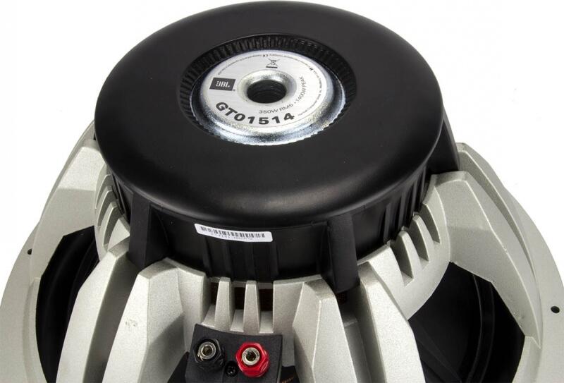 Subwoofer Auto JBL GTO-1514 Grand Touring 38 cm (15"), Bobină Singură, 350W RMS, 1400W Peak, 4 Ohm, Con de Polipropilenă, Cadru din Aluminiu