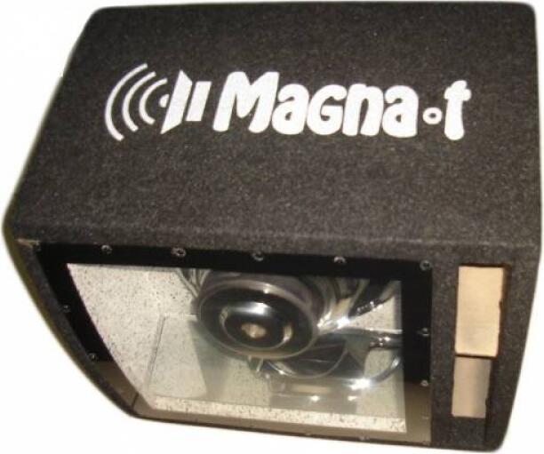 Subwoofer Activ BOMPASS MAGNA-T GT-100BP cu Amplificator Integrat, Difuzor de 250mm, Design Double Box și Inversor de Fază Bass Reflex Slotuit