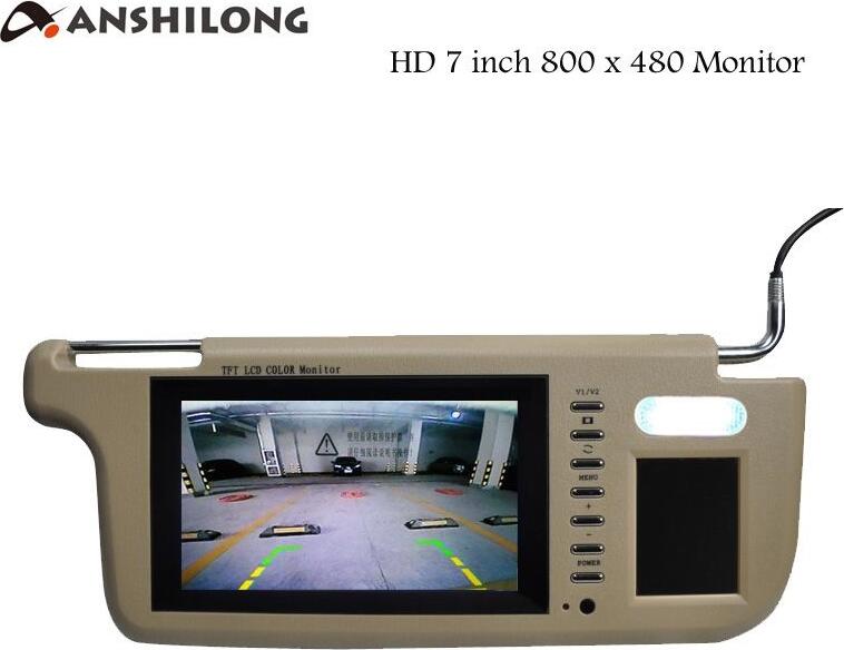Monitor Color TFT LCD Anshilong 7 Inch, Rezoluție 800x480 HD, Compatibilitate 12V-24V pentru Camioane, Dubițe, Rulote, Remorci și Auto