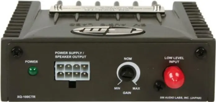 Boschmann MB-100CSK Center Speaker & XQ-100CTR Dual BTL Quad MOSFET Power Amplifier Kit, 25W RMS / 80W Peak, Die-cast Body, for 5.1 Audio Systems