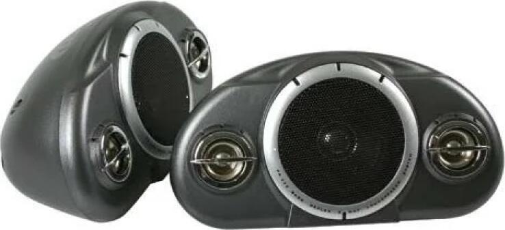 Boschmann PR-333 4" (10 cm) 3-Way Coaxial Speakers in Enclosures, 55W RMS / 120W Max Power, 60-25000 Hz, 4 Ohm, 92 dB Sensitivity