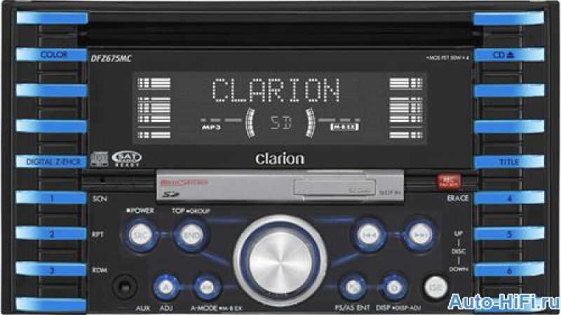 Sistem Audio Auto Clarion DFZ667MC 2-DIN cu CD, SD, MP3, WMA, Radio FM/AM, Music Catcher II CD Recorder, Digital Z-Enhancer, Magna Bass EX, Iluminare Variabilă 728 Culori, CeNET