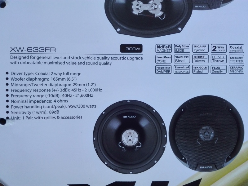 Boxe Auto Coaxiale Boschmann XR-6836 3 Căi, 165mm 6.5", Putere 330W Peak / 110W RMS, 4 Ohm, 55Hz-22kHz, Terminale Platinate cu Aur, Drivere Dome HF