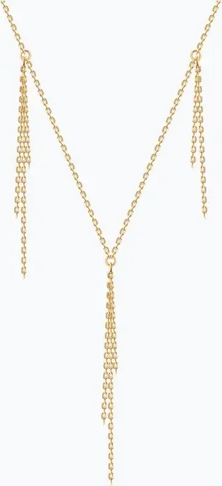 Colier SOKOLOV 070704 pentru femei din aur roșu 585, cu trei pandantive decorative din lanț, 1.43g, colecția Trendbook AW 25-26