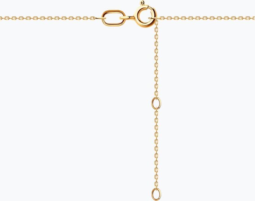 Colier SOKOLOV 070704 pentru femei din aur roșu 585, cu trei pandantive decorative din lanț, 1.43g, colecția Trendbook AW 25-26
