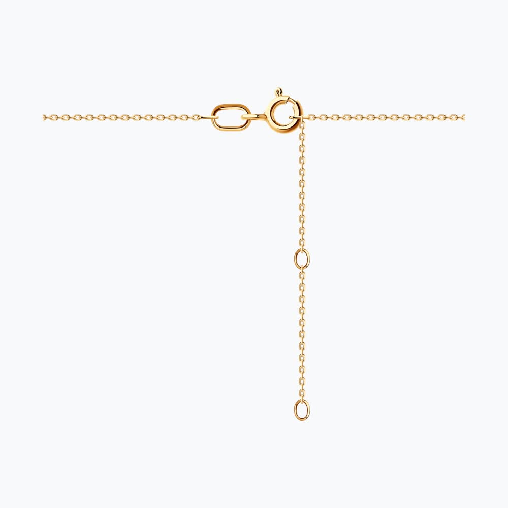 Colier SOKOLOV 070704 pentru femei din aur roșu 585, cu trei pandantive decorative din lanț, 1.43g, colecția Trendbook AW 25-26