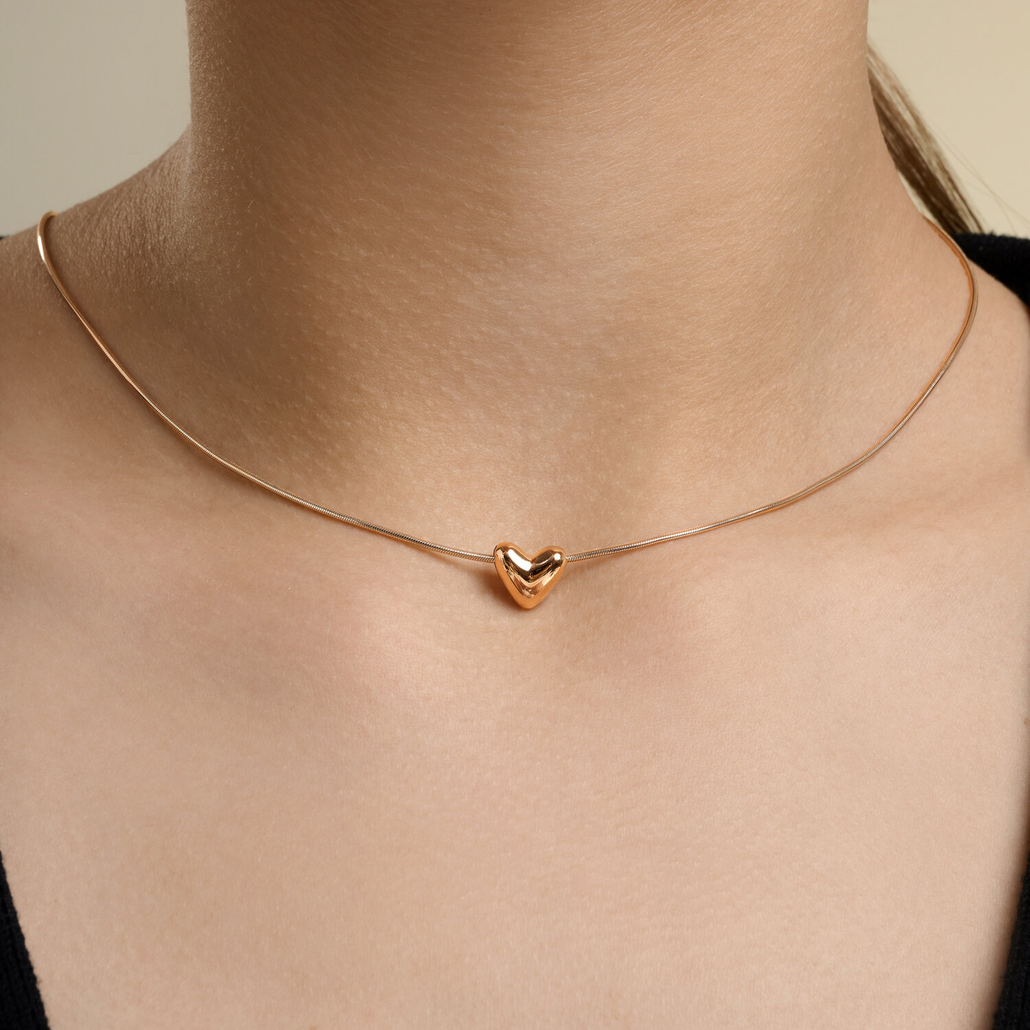 SOKOLOV 036690 Women's Heart-Shaped Jewelry, 585 Red Gold, Trend Book SS 2025 Collection, 10x10x6 mm, 0.69g