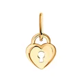 Pandantiv Diamant Present in forma de inima cu decupare tip lock 51-130-01131-1, Aur Roșu 585, 12x7x2 mm, Bijuterie pentru femei