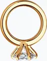 Bijuterie Diamant Present pentru femei 51-130-01236-1, Aur Roșu 585 placat cu rodiu, cu Zirconiu Cubic Incolor Rotund 5mm 0.846ct