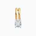 Bijuterie SOKOLOV 036688 pentru femei, Aur Roșu 585, Cubic Zirconiu Incolor Rotund 0.465 ct, Piatră 4mm, 0.52g