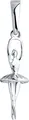 SOKOLOV 94033204 RUSSE Collection Ballerina Figure Pendant for Women, 925 Sterling Silver, Rhodium Plated, 0.66g, Silver