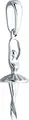 SOKOLOV 94033204 RUSSE Collection Ballerina Figure Pendant for Women, 925 Sterling Silver, Rhodium Plated, 0.66g, Silver