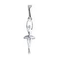 SOKOLOV 94033204 RUSSE Collection Ballerina Figure Pendant for Women, 925 Sterling Silver, Rhodium Plated, 0.66g, Silver