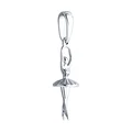 SOKOLOV 94033204 RUSSE Collection Ballerina Figure Pendant for Women, 925 Sterling Silver, Rhodium Plated, 0.66g, Silver