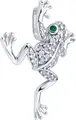 Pandantiv SOKOLOV 94033278 Frog, Argint 925 Placat cu Rodiu, Zirconiu Cubic Verde, Bijuterie pentru femei, 27x21x8 mm
