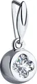SOKOLOV 94031327 Women's Jewelry, 925 Sterling Silver Rhodium Plated, Round Colorless Cubic Zirconia 5mm, 0.846ct