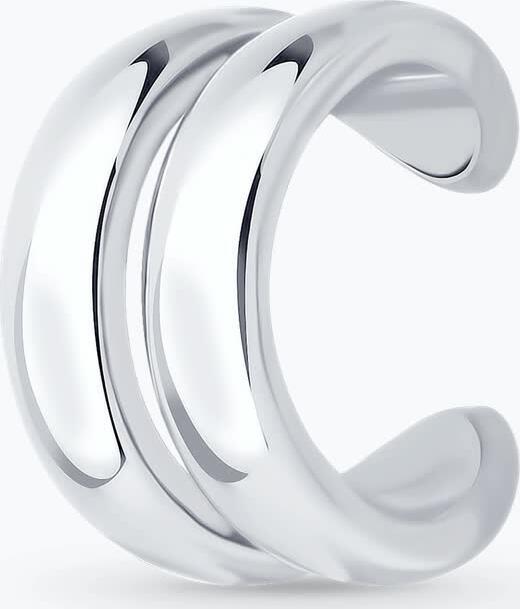 SOKOLOV 94170371 Cercele Single pentru Femei, Cuff în Formă de C, Argint 925 Rodiat, Colecția SKLV, 12mm x 8mm x 1mm