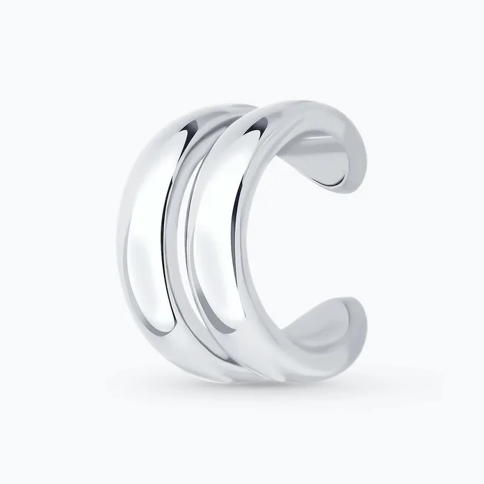 SOKOLOV 94170371 Cercele Single pentru Femei, Cuff în Formă de C, Argint 925 Rodiat, Colecția SKLV, 12mm x 8mm x 1mm