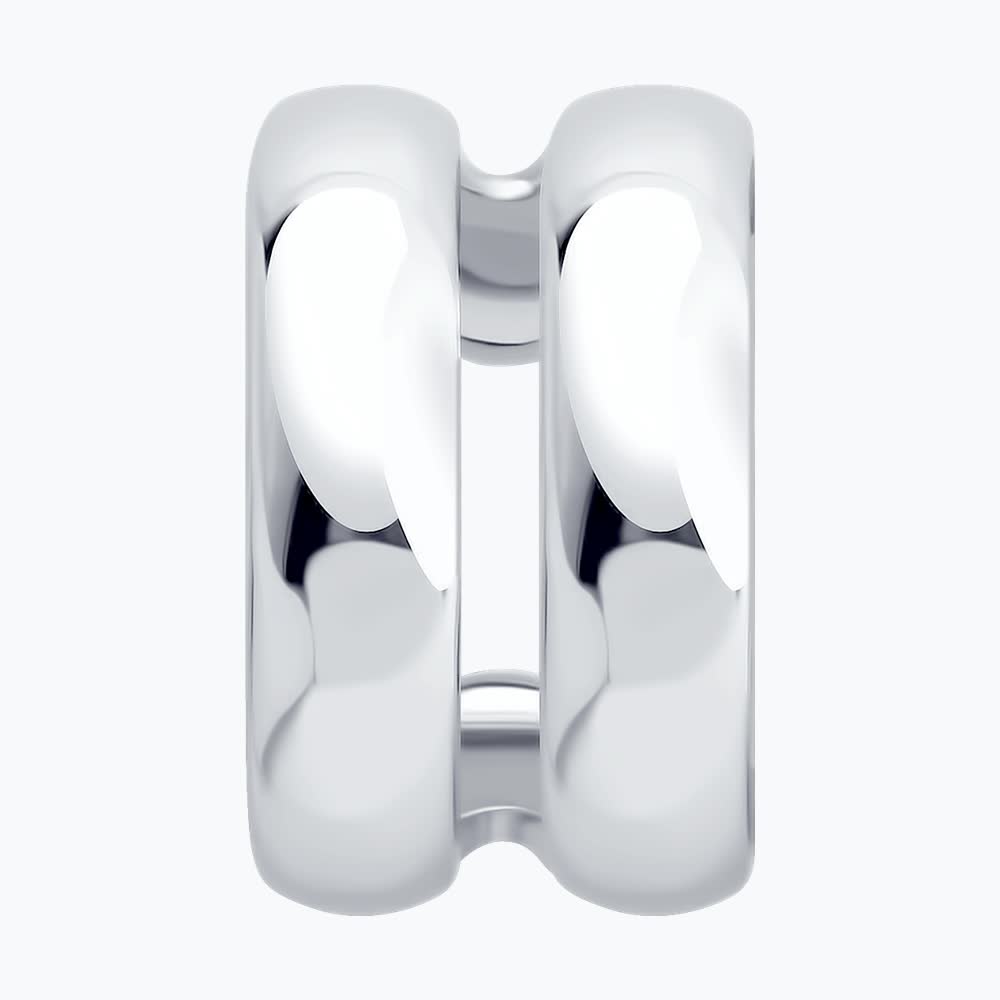 SOKOLOV 94170371 Cercele Single pentru Femei, Cuff în Formă de C, Argint 925 Rodiat, Colecția SKLV, 12mm x 8mm x 1mm