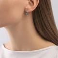 SOKOLOV 725352-3 Women's White Gold 585 Earrings with Blue London Topaz, Rhodium Coated, English Clasp, 0.346 ct, 2.49 g