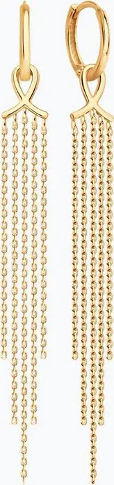 SOKOLOV 0200780 Women's Transformer Earrings, 585 Red Gold, English Lock, Trendbook AW 25-26 Collection, 1.66g, 17mm Length
