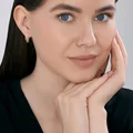 Cercei damă clasici Sokolov 51-120-00482-1, Aur Roșu 585, Închidere Englezească, Lungime 17mm, Colecția SOKOLOV exclusively for Diamant