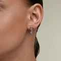 SOKOLOV 37729311 Women's Heart-Shaped Blue Topaz Stud Earrings, 375 Red Gold, 4x4mm Gemstones, 1.34g