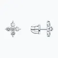 Cercei SOKOLOV 0200938-3 pentru femei, aur alb 585, cu zirconiu cubic rotund transparent, 2.5mm, 0.98ct, Colecția Primăvara-Vară 2026