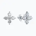Cercei SOKOLOV 0200938-3 pentru femei, aur alb 585, cu zirconiu cubic rotund transparent, 2.5mm, 0.98ct, Colecția Primăvara-Vară 2026