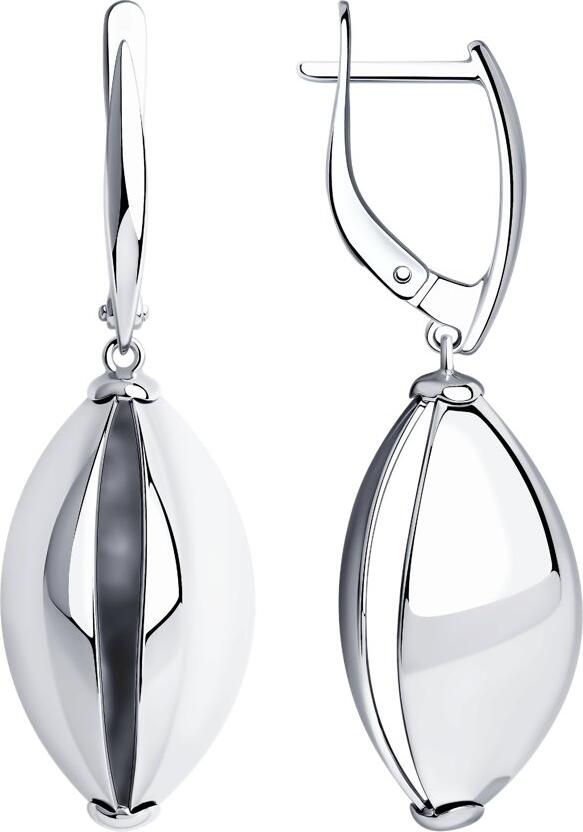SOKOLOV 94024080 Women's Jewelry, 925 Sterling Silver with Rhodium Plating, English Lock, Silver Color, 14x14x40 mm, 6.35 g