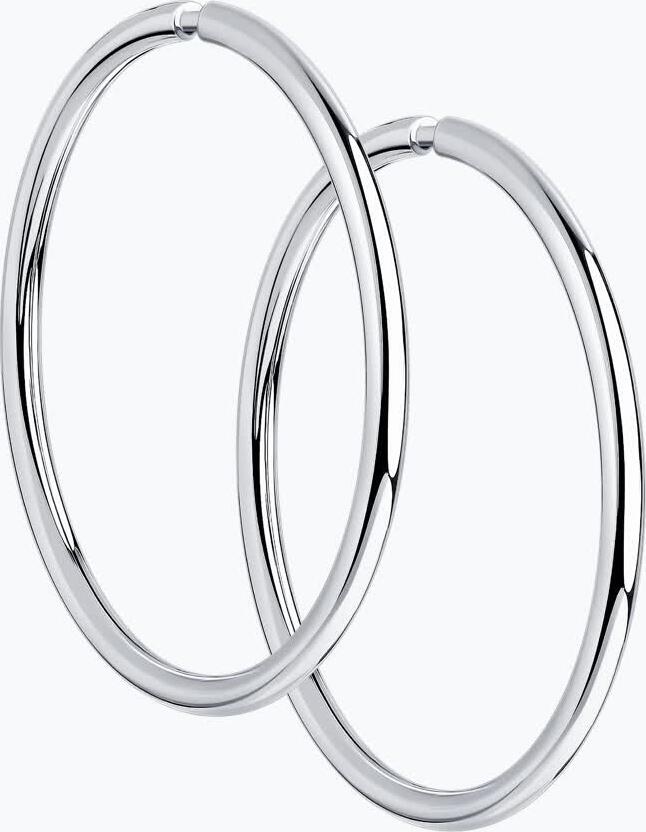 Diamant 94-124-01720-1 Women's Hoop (Kongo) Earrings, 925 Sterling Silver, Rhodium-plated, 20mm Diameter, 1.17g