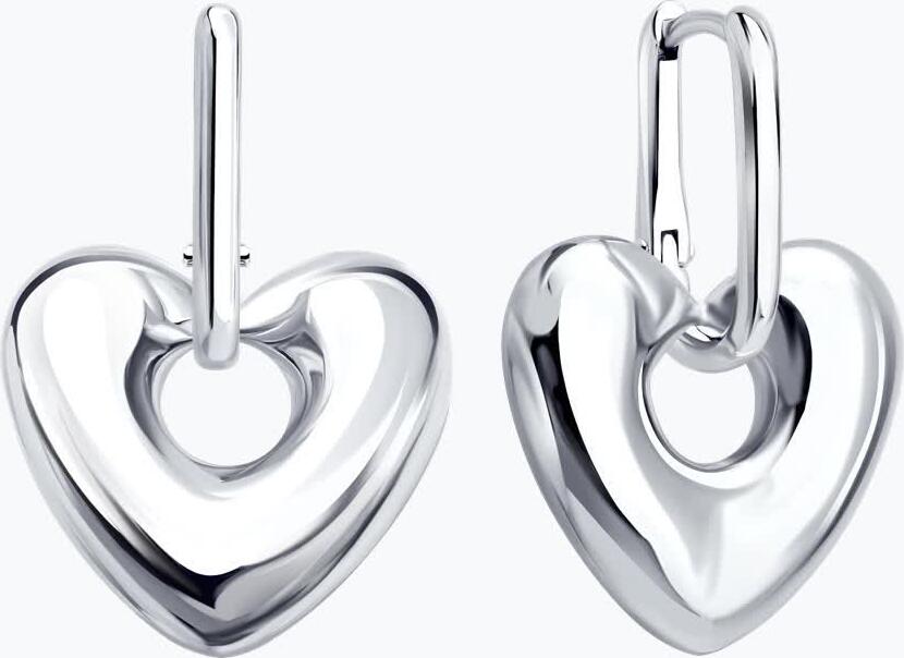 Diamant 94-121-00193-1 Heart-Shaped Pendant for Women, 925 Rhodium-Plated Silver, English Lock, 18x3x26 mm, 4.44 g