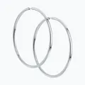 Diamant 94-124-01722-1 Women's Hoop Earrings (Kongo), 925 Rhodium-Plated Sterling Silver, 30 mm Diameter, 1.71 g