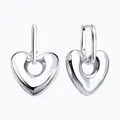 Diamant 94-121-00193-1 Heart-Shaped Pendant for Women, 925 Rhodium-Plated Silver, English Lock, 18x3x26 mm, 4.44 g
