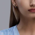 SOKOLOV Women's Earrings 92022739, 925 Rhodium-Plated Silver, Mixed Green Stones with Peridot, Oval, English Lock, 17x10x4 mm, 1 Carat