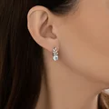 SOKOLOV 92023166 Cercei pentru femei, Argint 925 placat cu rodiu, Topaz și Zirconiu Cubic incolore, Insertii rotunde 1mm, Închidere englezească, 2.66g
