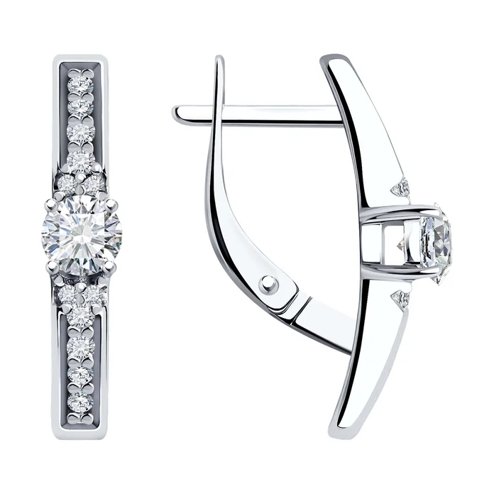 Bijuterie Diamant 94-120-01604-1 pentru femei, Argint 925 placat cu rodiu, 16 pietre Cubic Zirconia incolore rotunde (1.25mm, 0.264ct), Închidere englezească, 20x4x5mm