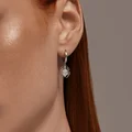 SOKOLOV 94026664 Cercei pentru femei în formă de paianjen, Argint 925 placate cu rodiu, Cubic Zirconia colorless tăietură pear și rotundă, 26x10x3 mm