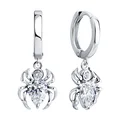 SOKOLOV 94026664 Cercei pentru femei în formă de paianjen, Argint 925 placate cu rodiu, Cubic Zirconia colorless tăietură pear și rotundă, 26x10x3 mm