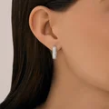SOKOLOV 94027129 Women's Classic Jewelry, 925 Sterling Silver Rhodium Plated, 96 Round Colorless Cubic Zirconia Stones, 0.864 Carat, 16x4x2 mm