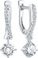 Bijuterie Diamant 94-121-00043-1 pentru femei, Argint Sterling 925 placat cu rodiu, Zirconiu Cubic (Fianit) rotund incolore, 0.198 carate, închidere englezească