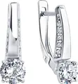 Bijuterie Diamant 94-120-02129-1 pentru femei, argint 925 placat cu rodiu, cu zirconii incolore rotunde 0.198 ct, închidere englezească