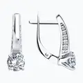 Bijuterie Diamant 94-120-02129-1 pentru femei, argint 925 placat cu rodiu, cu zirconii incolore rotunde 0.198 ct, închidere englezească