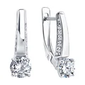 Bijuterie Diamant 94-120-02129-1 pentru femei, argint 925 placat cu rodiu, cu zirconii incolore rotunde 0.198 ct, închidere englezească