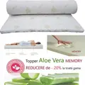 Savor Aloe Vera Memory Foam Mattress Topper, 140x200 cm, 5cm Viscoelastic Pressure Relief Topper with Removable Zippered Cover, Ergonomic Support, 150kg Capacity