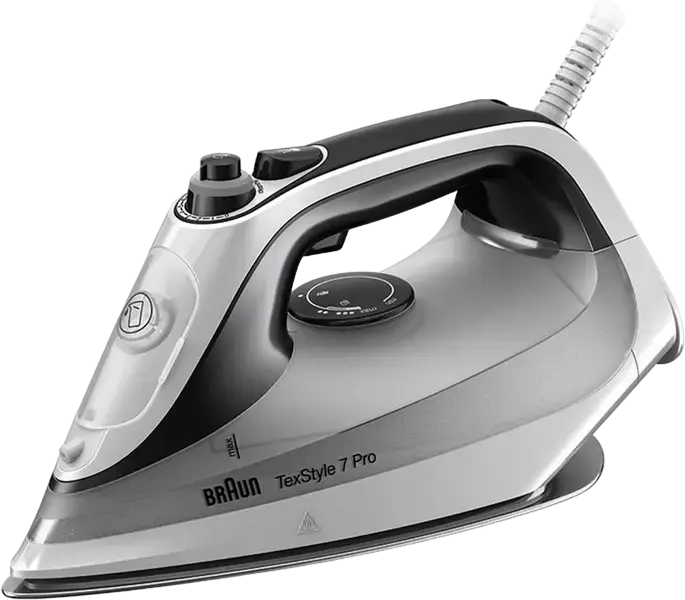 Braun TexStyle 7 Pro SI 7149 WB Steam & Dry Iron, 2900W, EloxalPlus FreeGlide 3D Soleplate, 220g/min Steam Boost, Anti-Calc, Auto Power Off, Grey