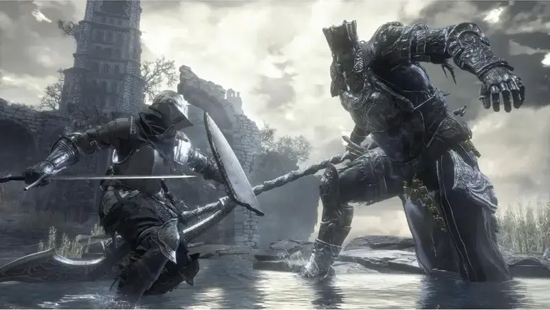 Bandai Namco Dark Souls Trilogy pentru PlayStation 4 - Colectie Disc Fizic cu Remastered, Scholar of the First Sin, Dark Souls III si toate DLC-urile
